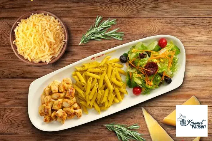 Üçlü menü kremalı mantarlı